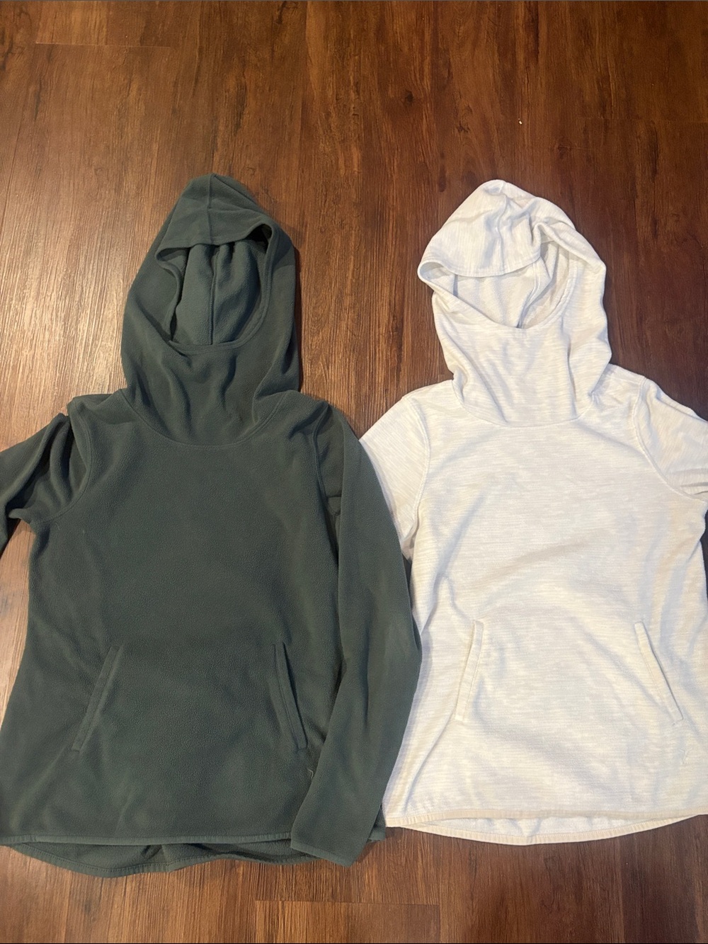 Women’s Old Navy Hooded Pullover Duo - Dark Green & Light Gray